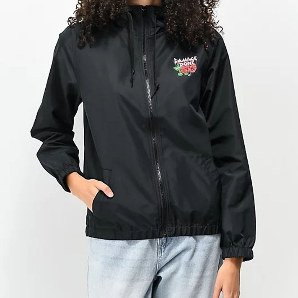 Girl: Zumiez Empyre Kamryn Damage Done Black Windbreaker Jacket